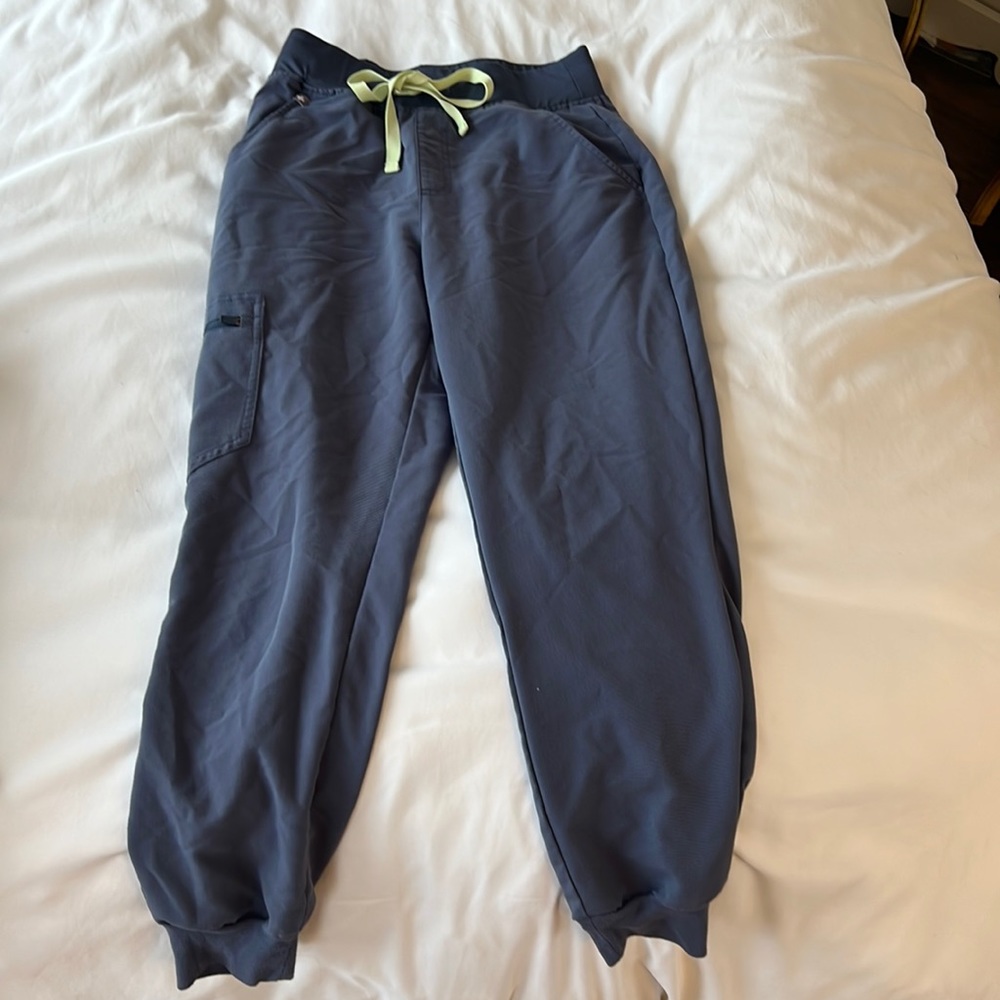 Womens figs space navy high waisted Zamora jogger scrub pants